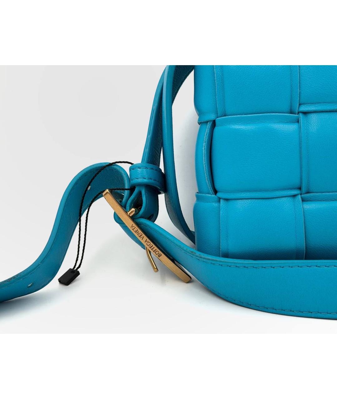 BOTTEGA VENETA Синяя кожаная сумка через плечо, фото 3