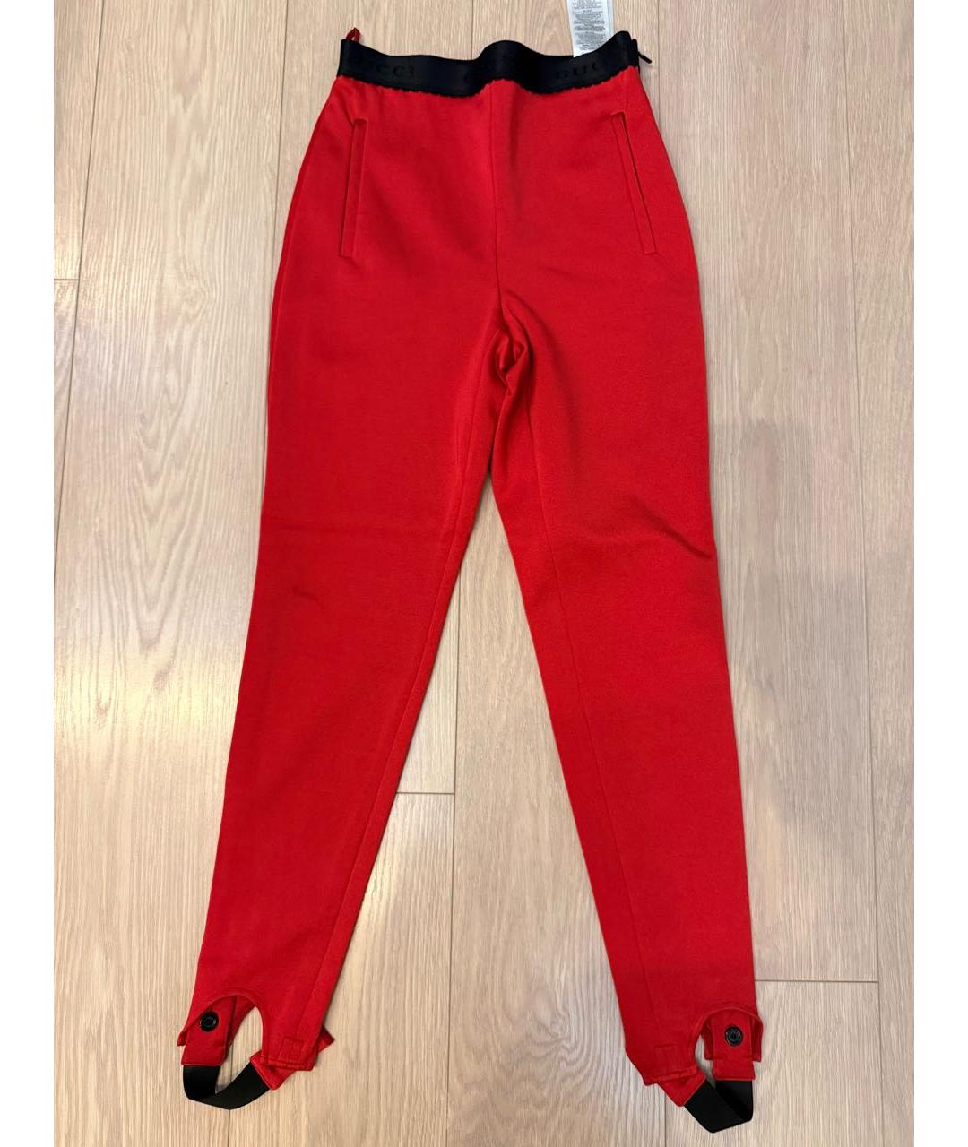 GUCCI Красные полиамидовые леггинсы и велосипедки, фото 7