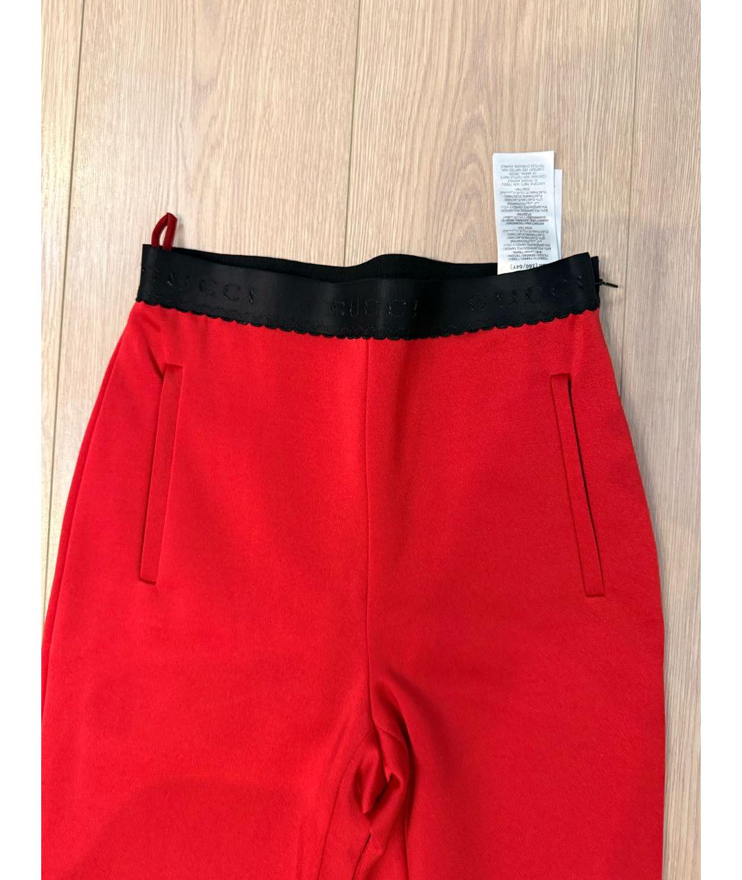 GUCCI Красные полиамидовые леггинсы и велосипедки, фото 2