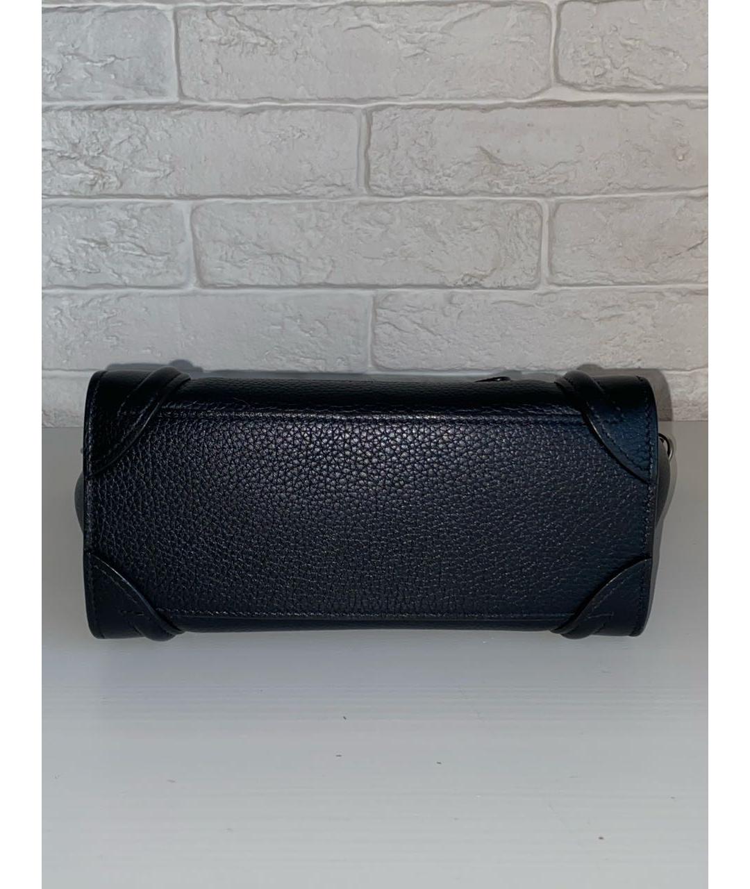 CELINE Черная кожаная сумка с короткими ручками, фото 6