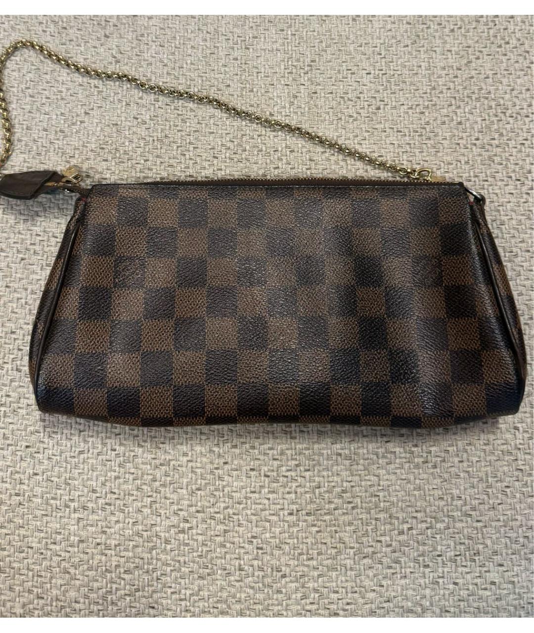 LOUIS VUITTON Коричневая пелетеная сумка через плечо, фото 7