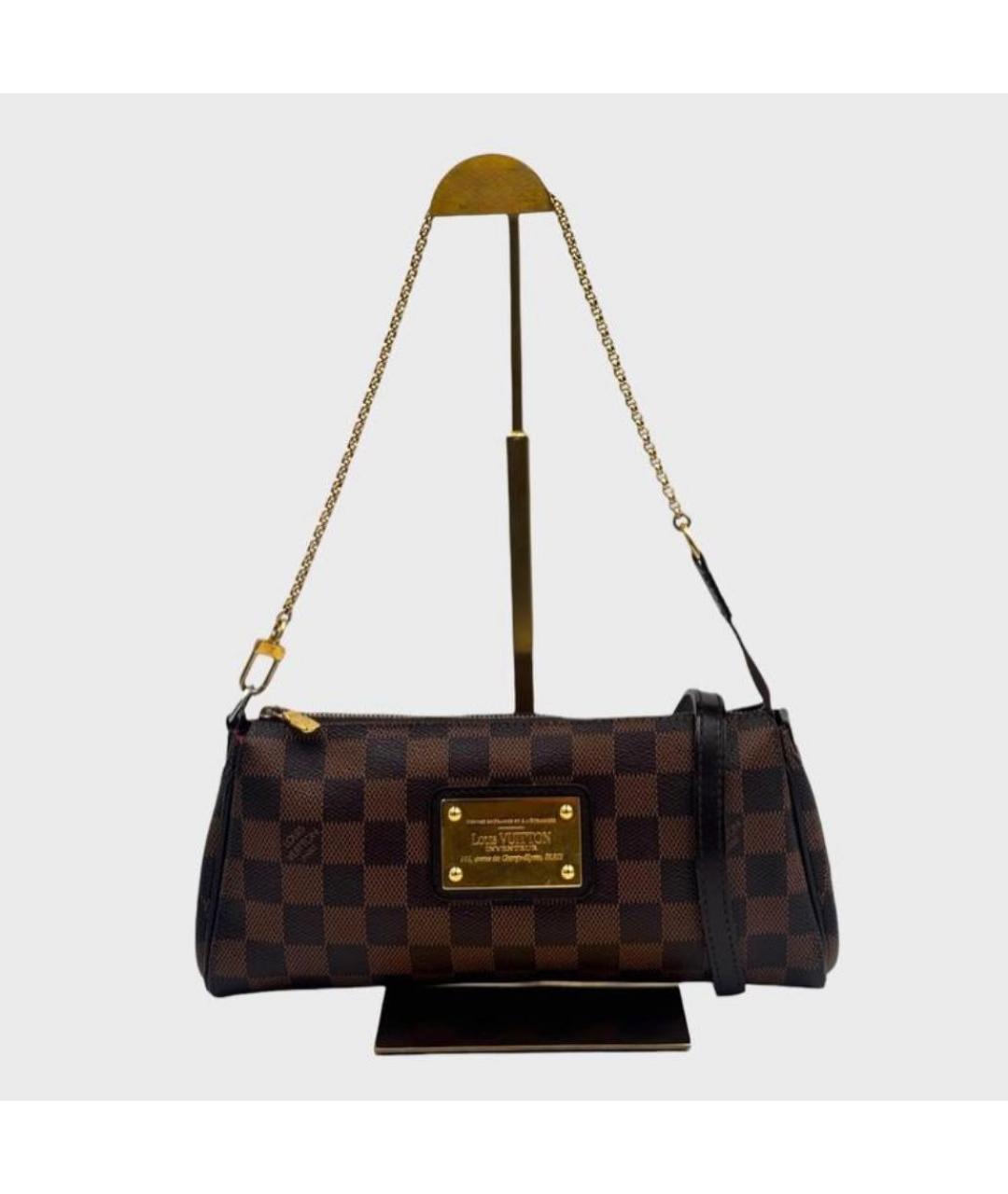 LOUIS VUITTON Коричневая пелетеная сумка через плечо, фото 9