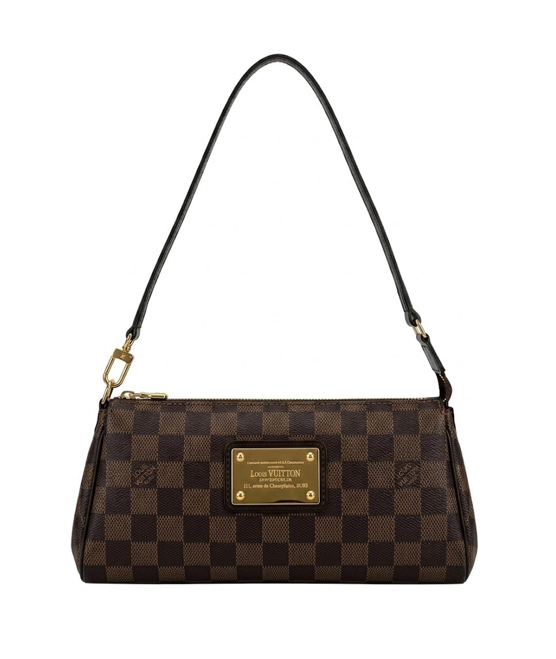 LOUIS VUITTON Коричневая пелетеная сумка через плечо, фото 1