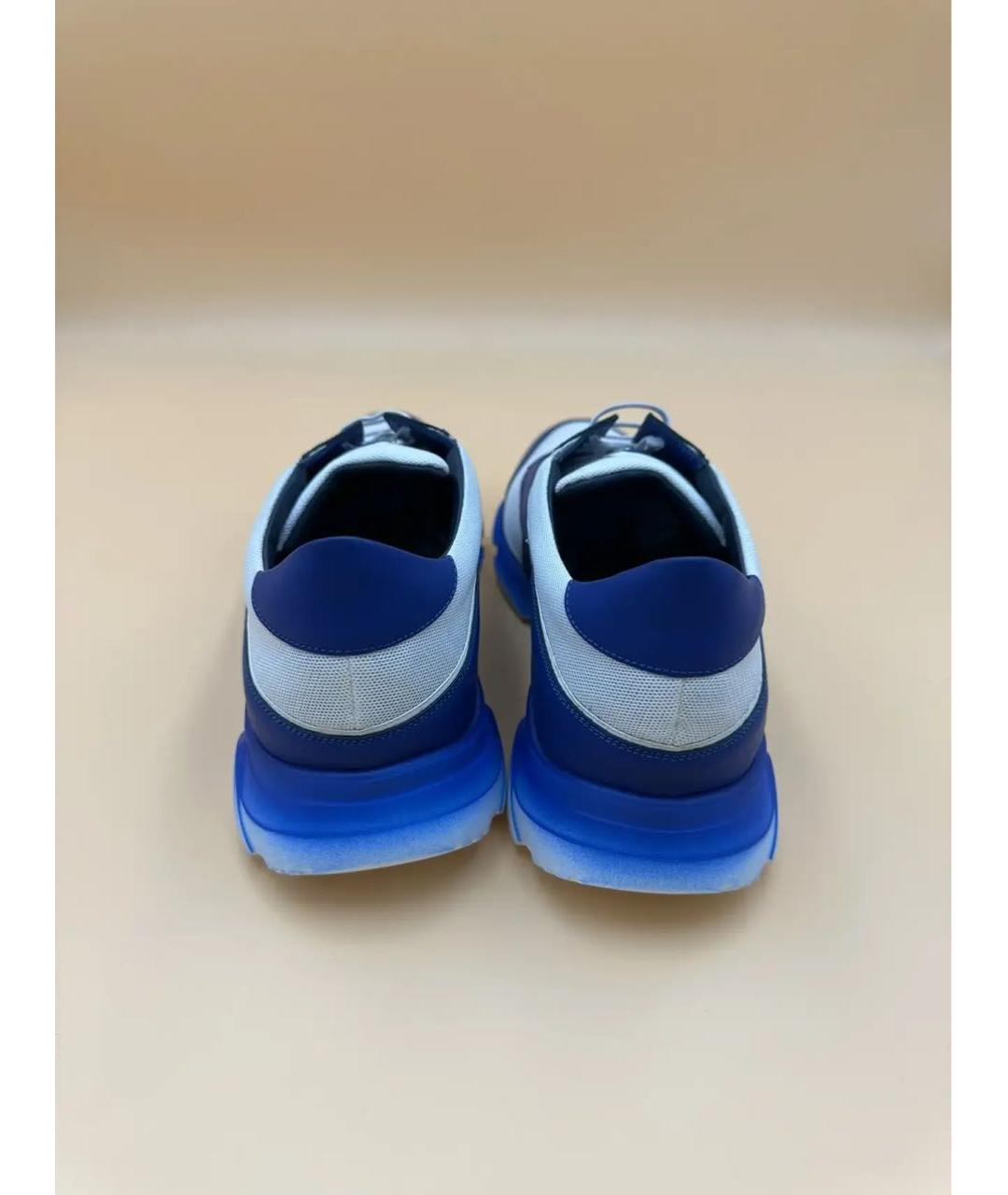 ZILLI Синие текстильные низкие кроссовки / кеды, фото 4