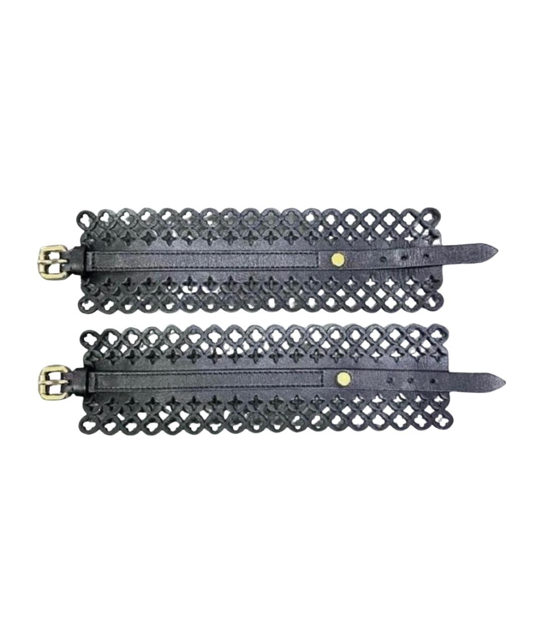 LOUIS VUITTON Черный кожаный браслет, фото 1