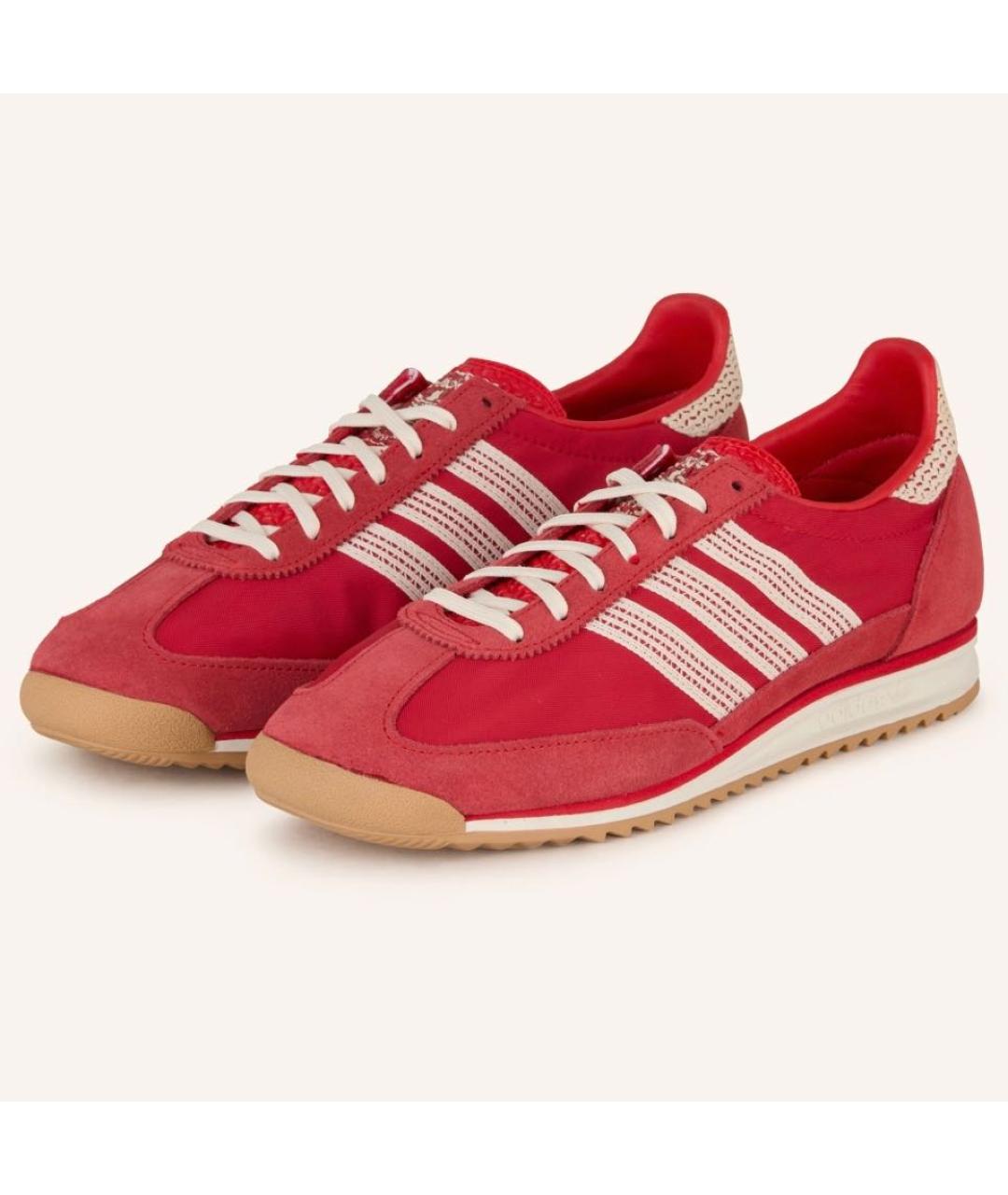 ADIDAS Красные текстильные кеды, фото 3