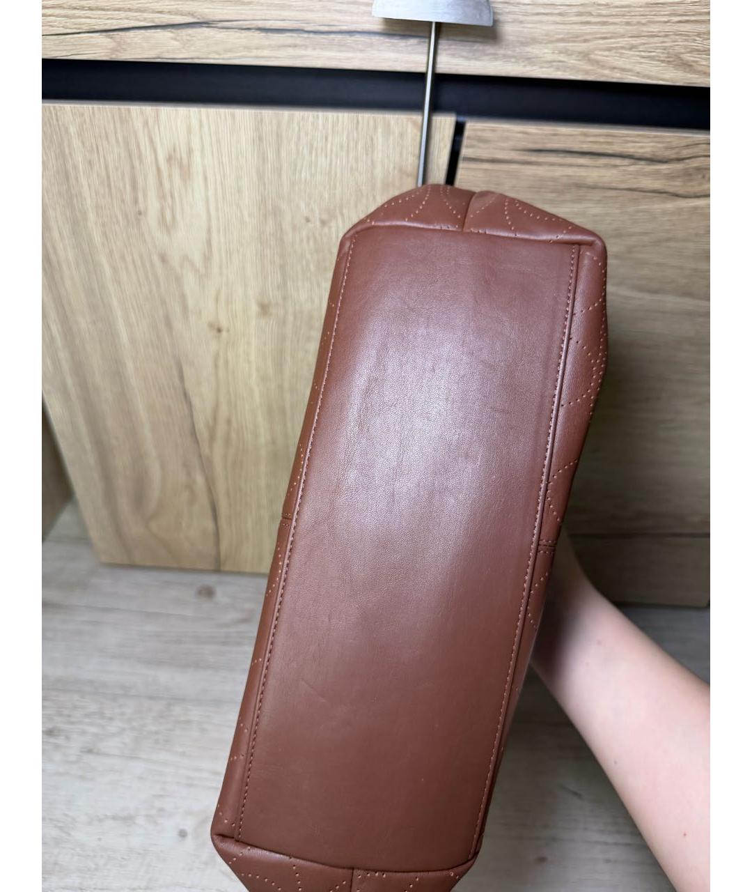 COACH Коричневая кожаная сумка тоут, фото 7