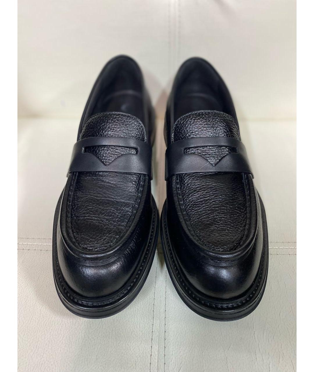 EMPORIO ARMANI Черные кожаные лоферы, фото 2