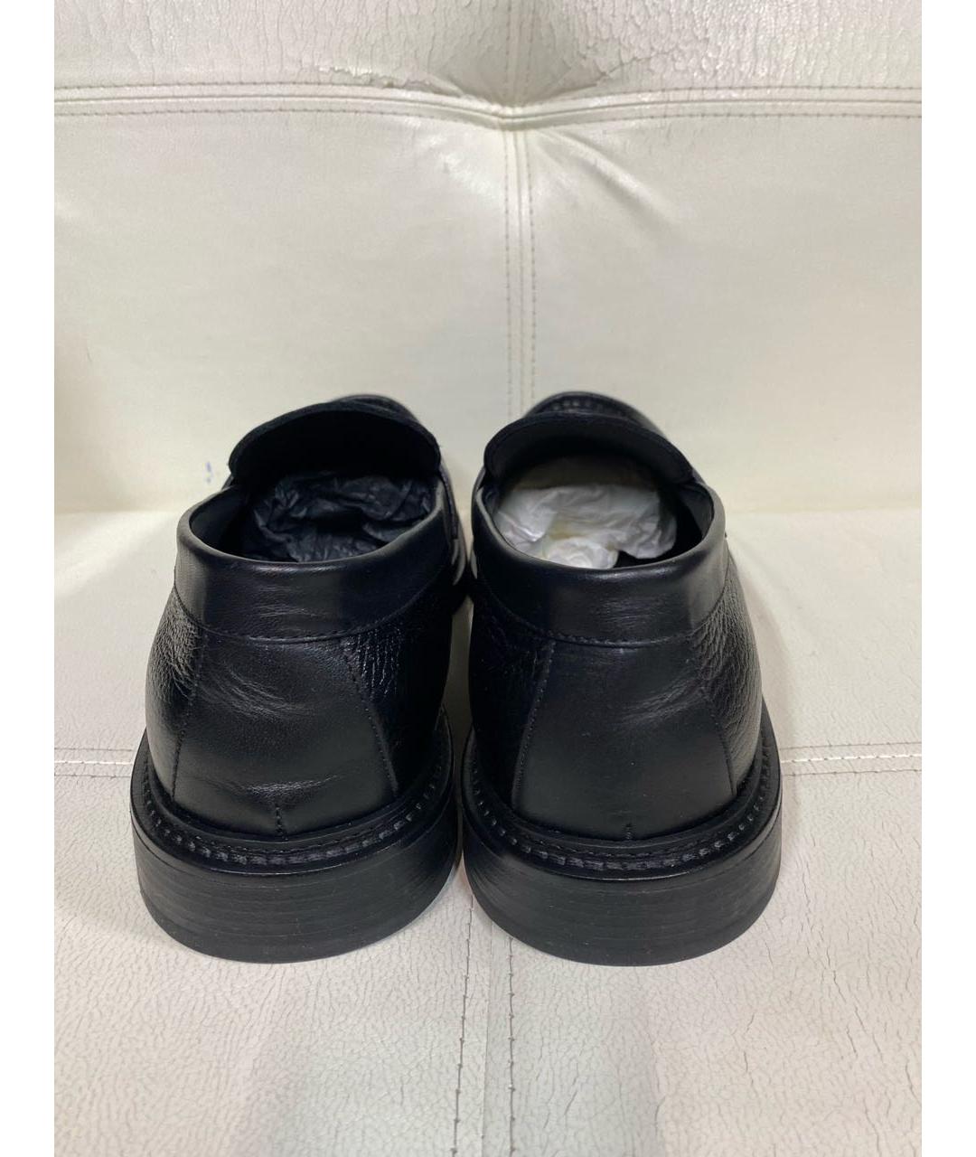 EMPORIO ARMANI Черные кожаные лоферы, фото 4