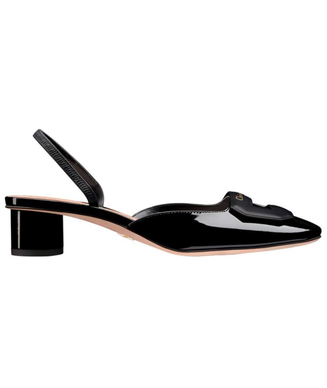 CHRISTIAN DIOR Черные туфли из лакированной кожи, фото 1