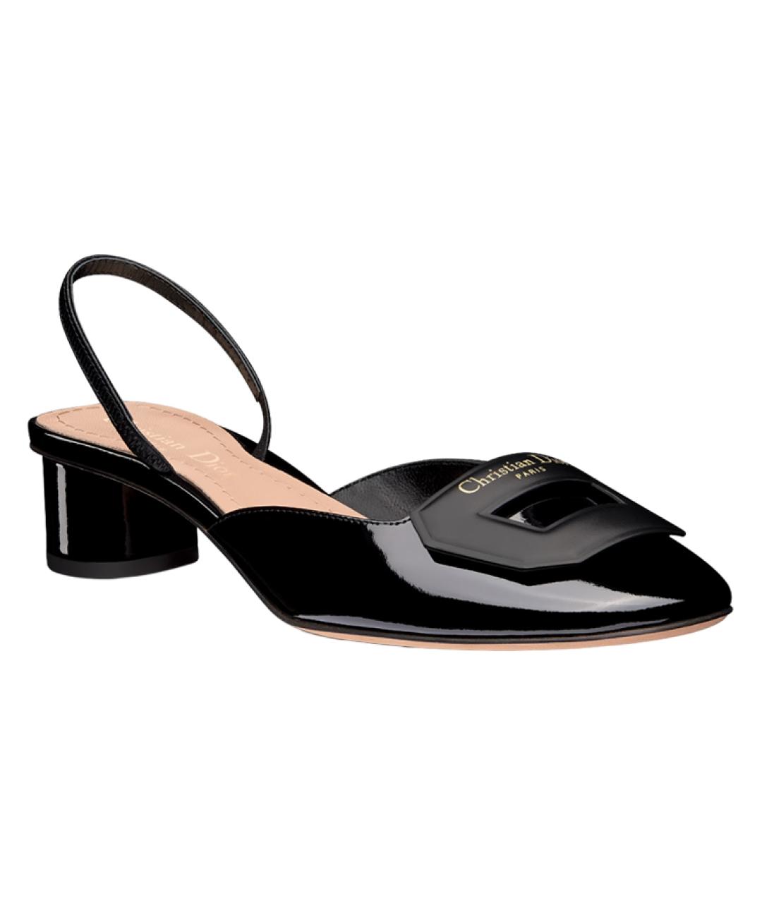 CHRISTIAN DIOR Черные туфли из лакированной кожи, фото 3