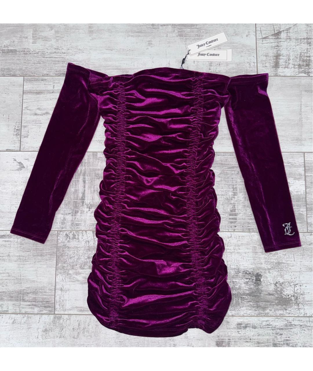 JUICY COUTURE Бордовое полиэстеровое вечернее платье, фото 9