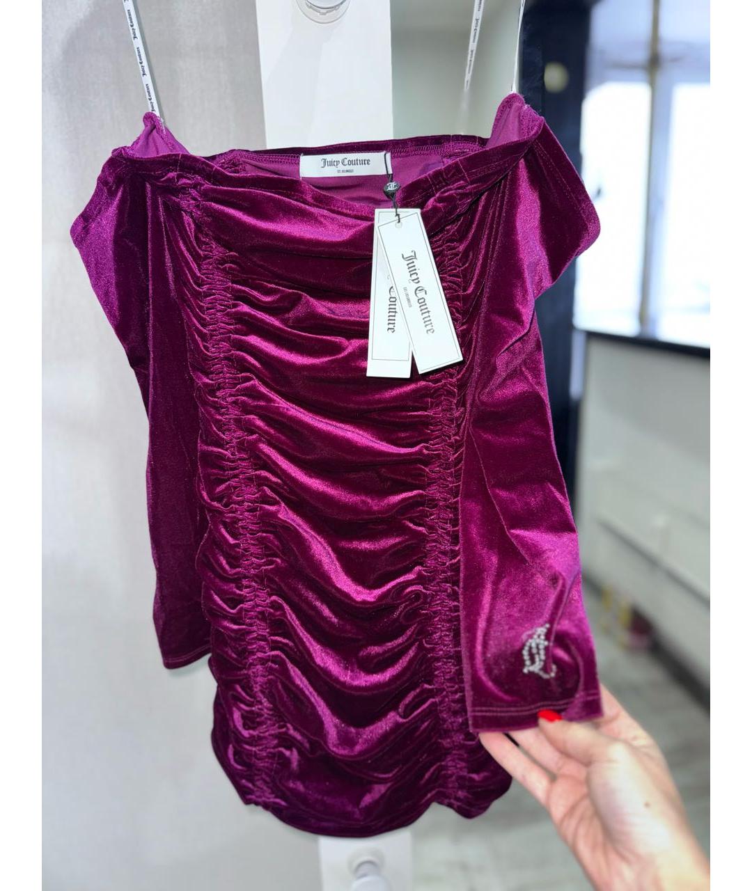 JUICY COUTURE Бордовое полиэстеровое вечернее платье, фото 2