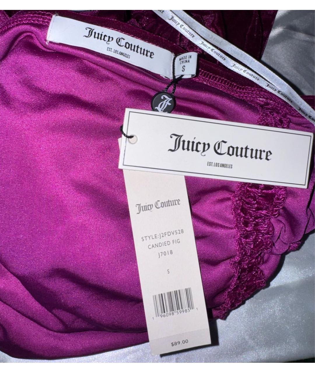 JUICY COUTURE Бордовое полиэстеровое вечернее платье, фото 4