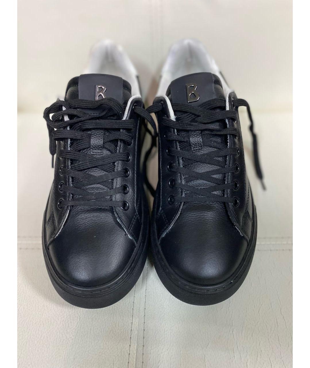 BOGNER Черные кожаные низкие кроссовки / кеды, фото 2