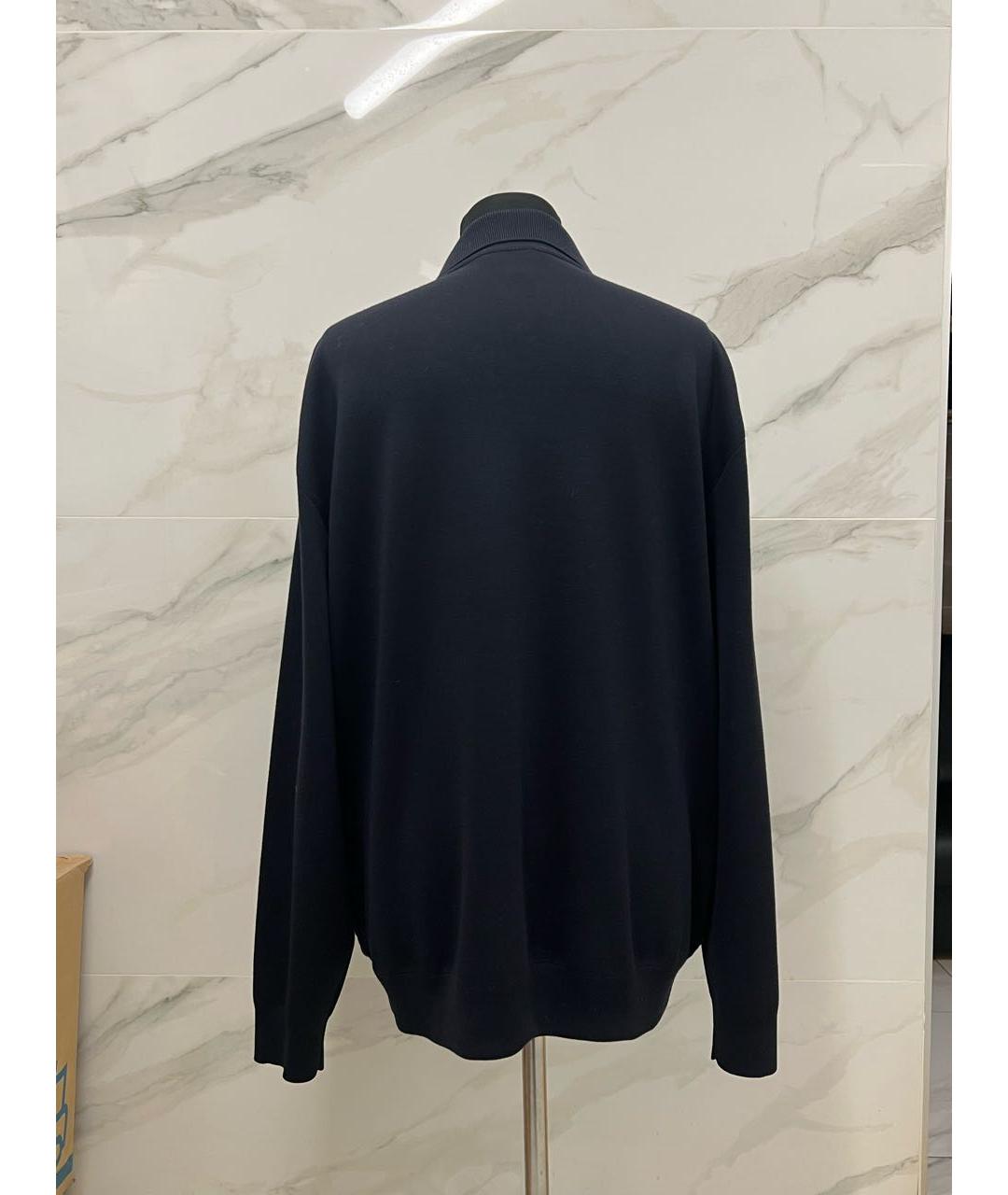 BRIONI Темно-синий шерстяной джемпер / свитер, фото 2
