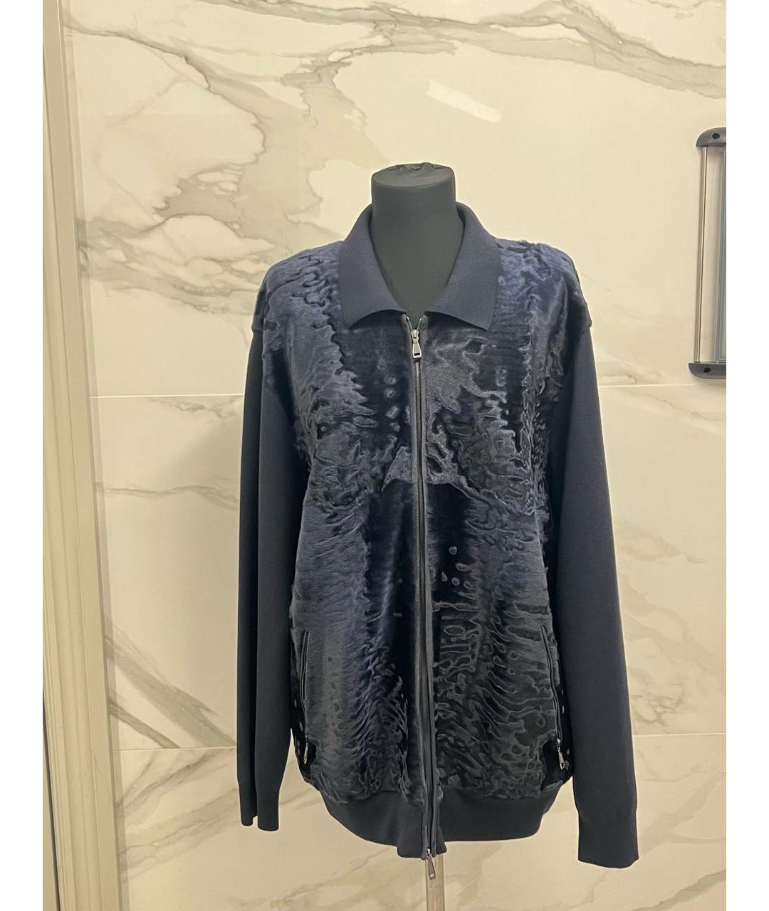 BRIONI Темно-синий шерстяной джемпер / свитер, фото 4