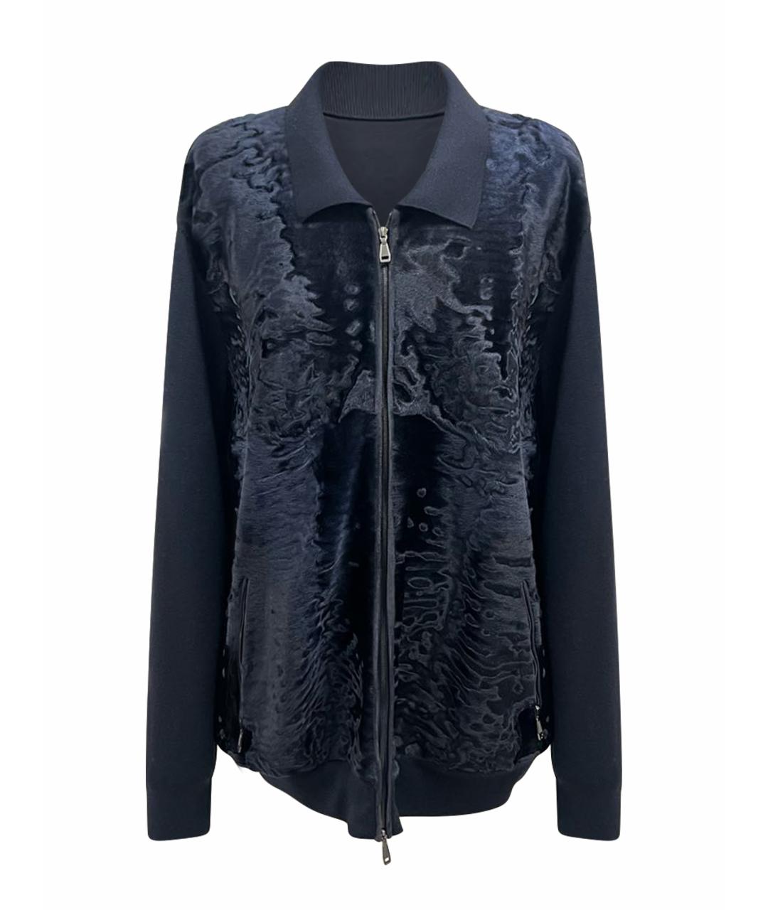 BRIONI Темно-синий шерстяной джемпер / свитер, фото 1