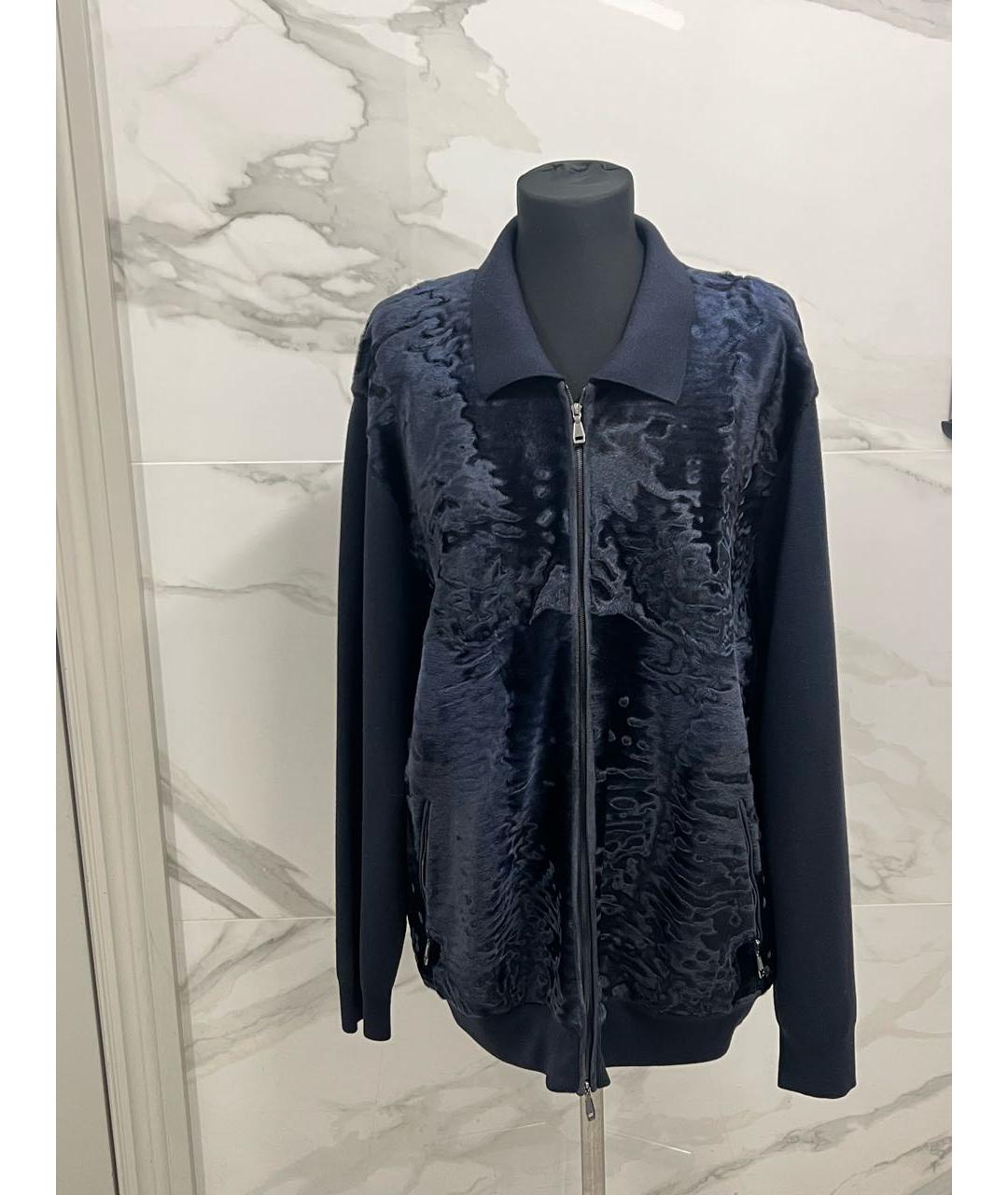 BRIONI Темно-синий шерстяной джемпер / свитер, фото 7