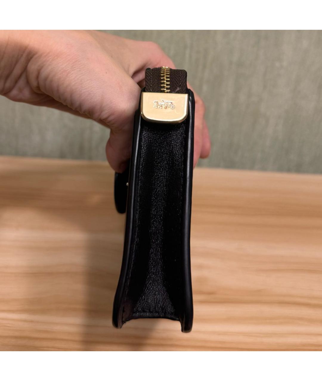 COACH Коричневая пелетеная сумка через плечо, фото 2