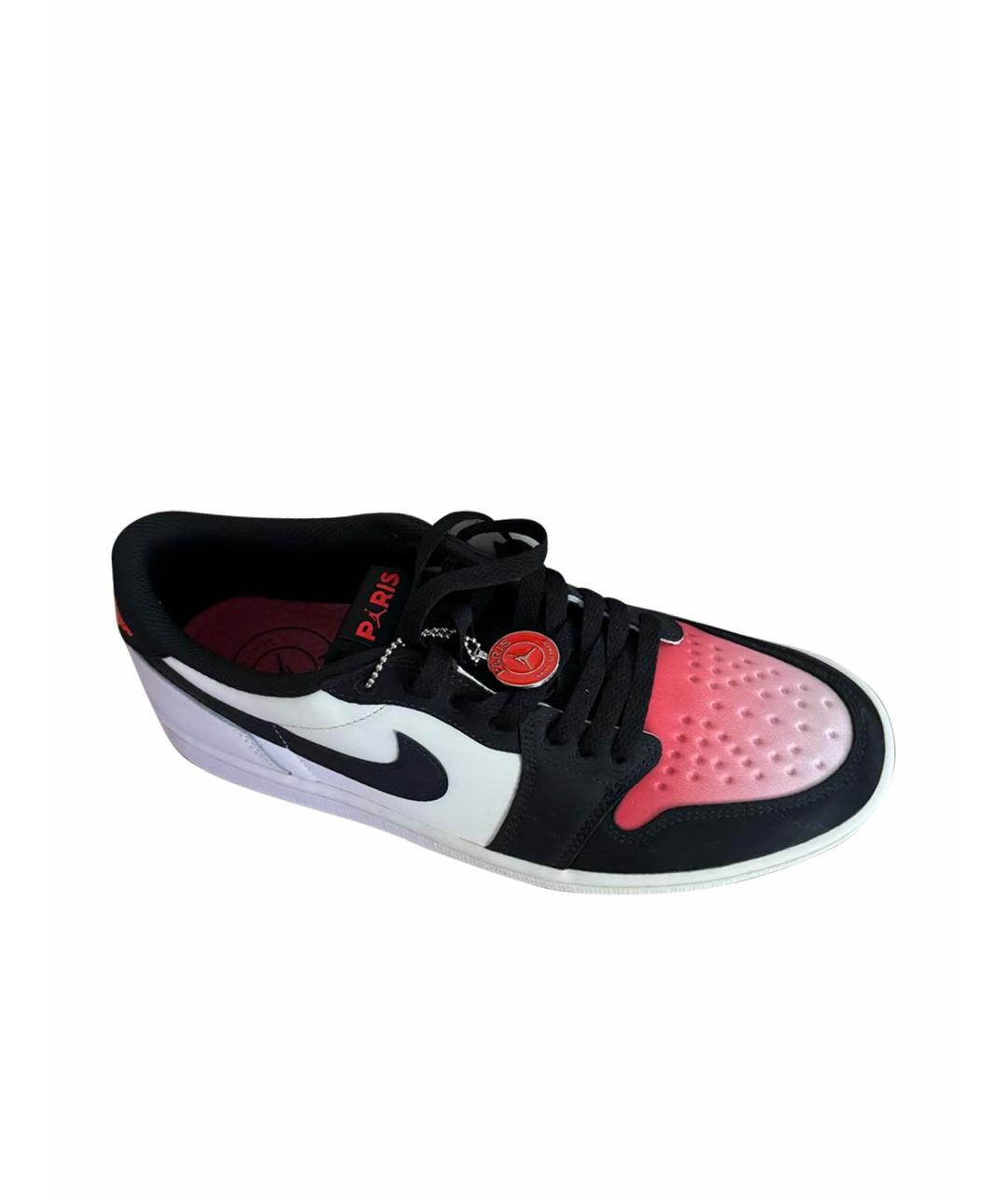 JORDAN Белые кожаные низкие кроссовки / кеды, фото 1