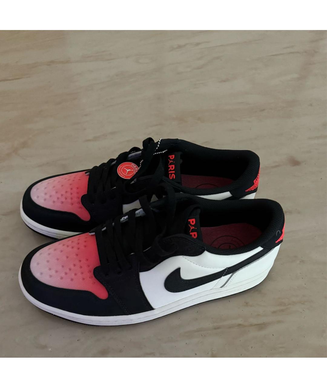 JORDAN Белые кожаные низкие кроссовки / кеды, фото 4