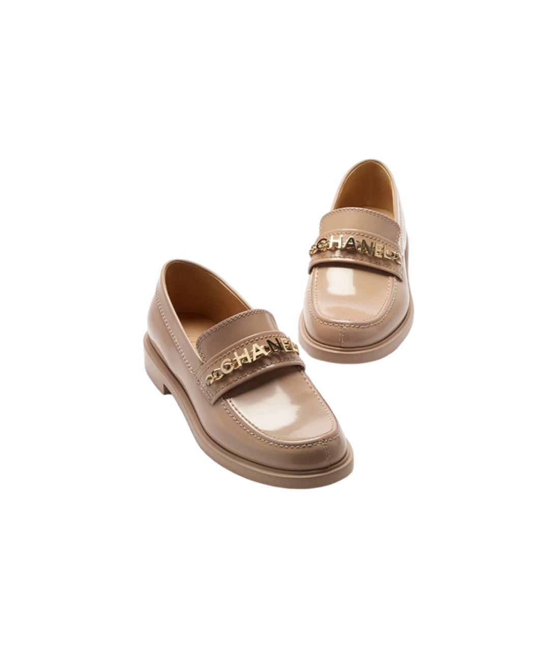 CHANEL Коричневые кожаные лоферы, фото 3