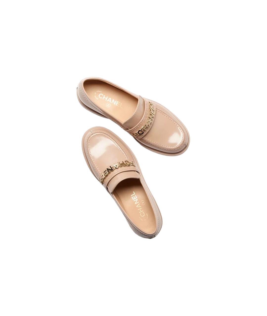 CHANEL Коричневые кожаные лоферы, фото 4