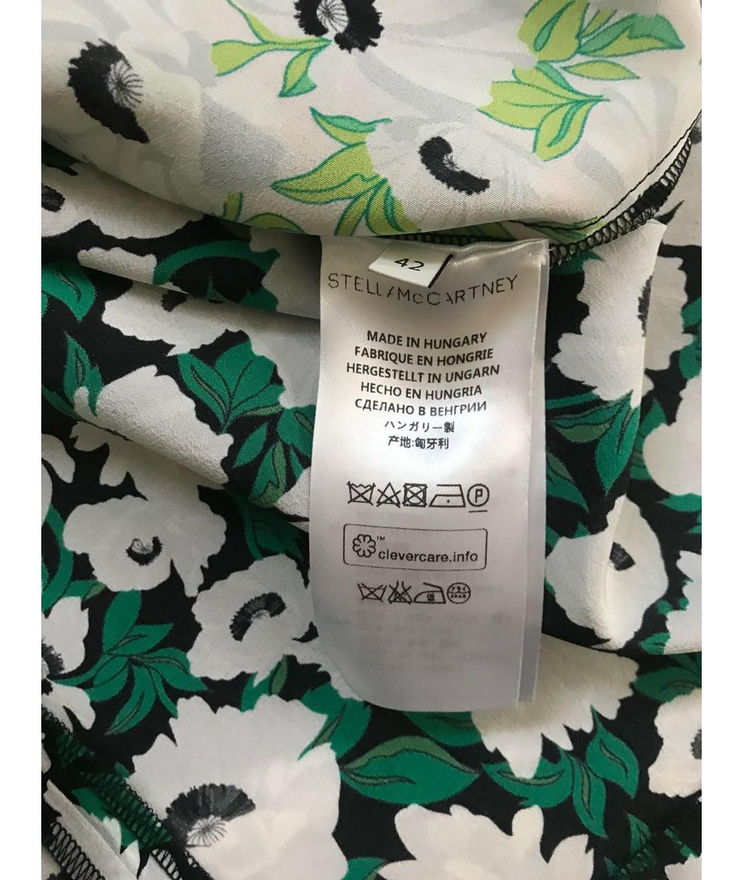 STELLA MCCARTNEY Зеленая шелковая блузы, фото 8