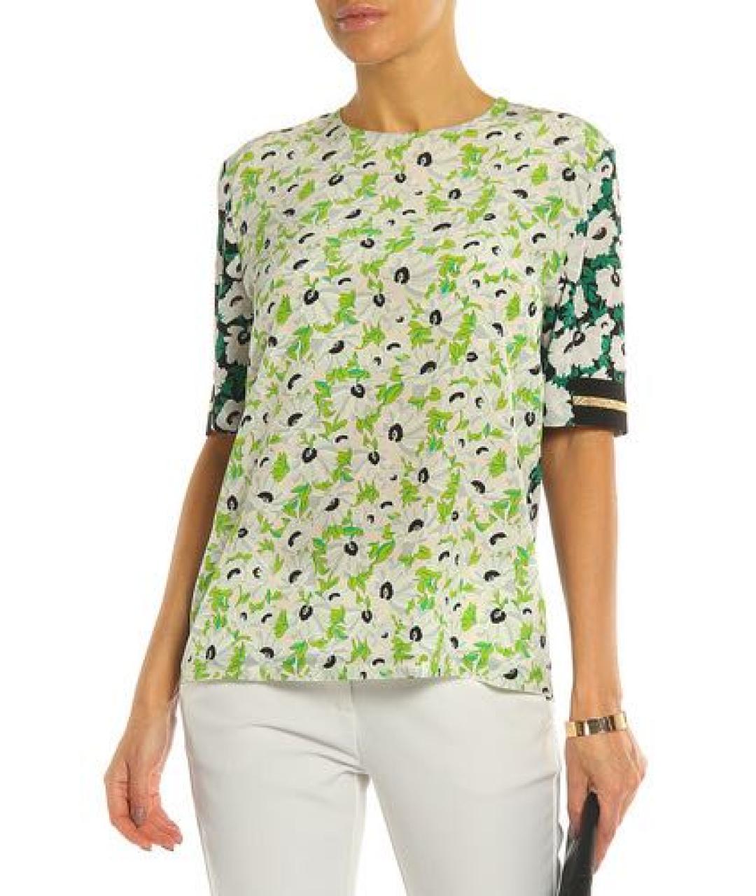 STELLA MCCARTNEY Зеленая шелковая блузы, фото 3