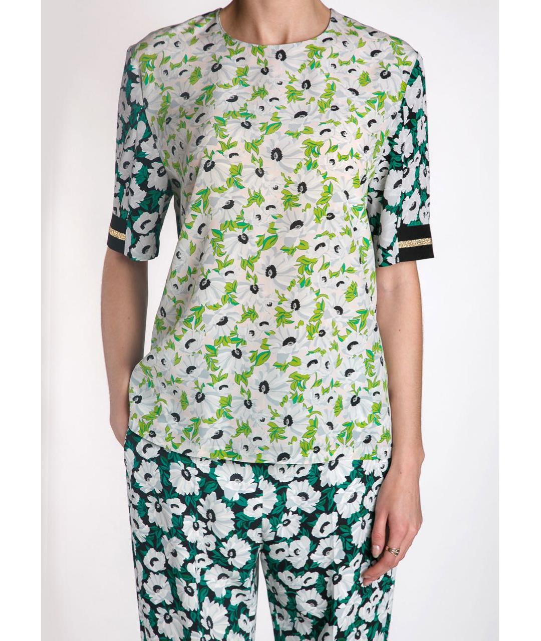 STELLA MCCARTNEY Зеленая шелковая блузы, фото 4