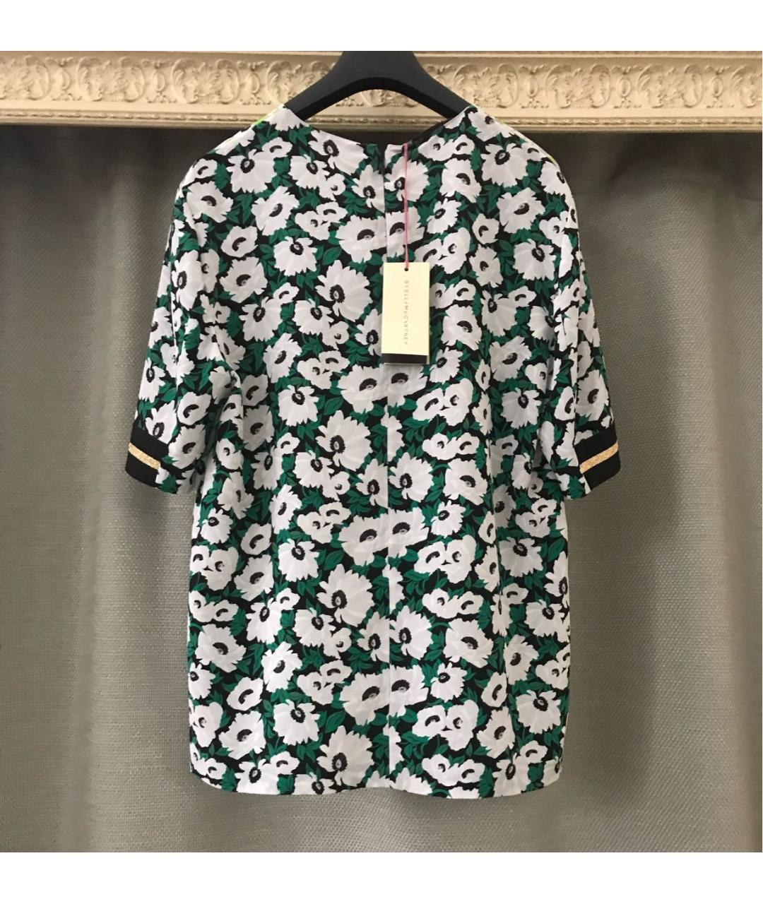STELLA MCCARTNEY Зеленая шелковая блузы, фото 7