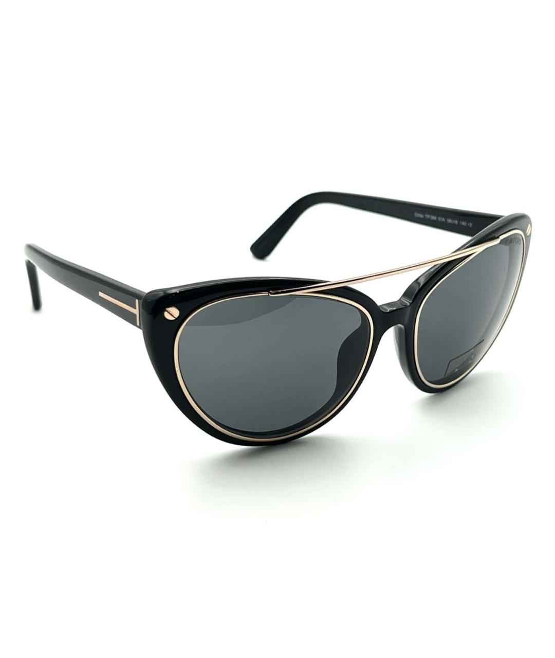 TOM FORD Черные пластиковые солнцезащитные очки, фото 5