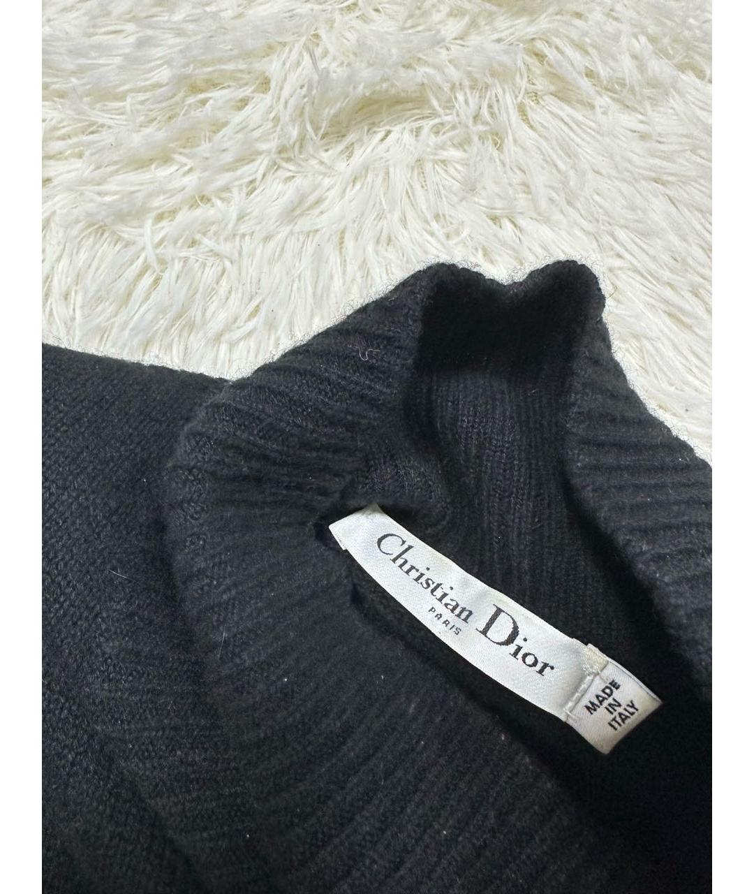 CHRISTIAN DIOR Черная кашемировая жилетка, фото 5