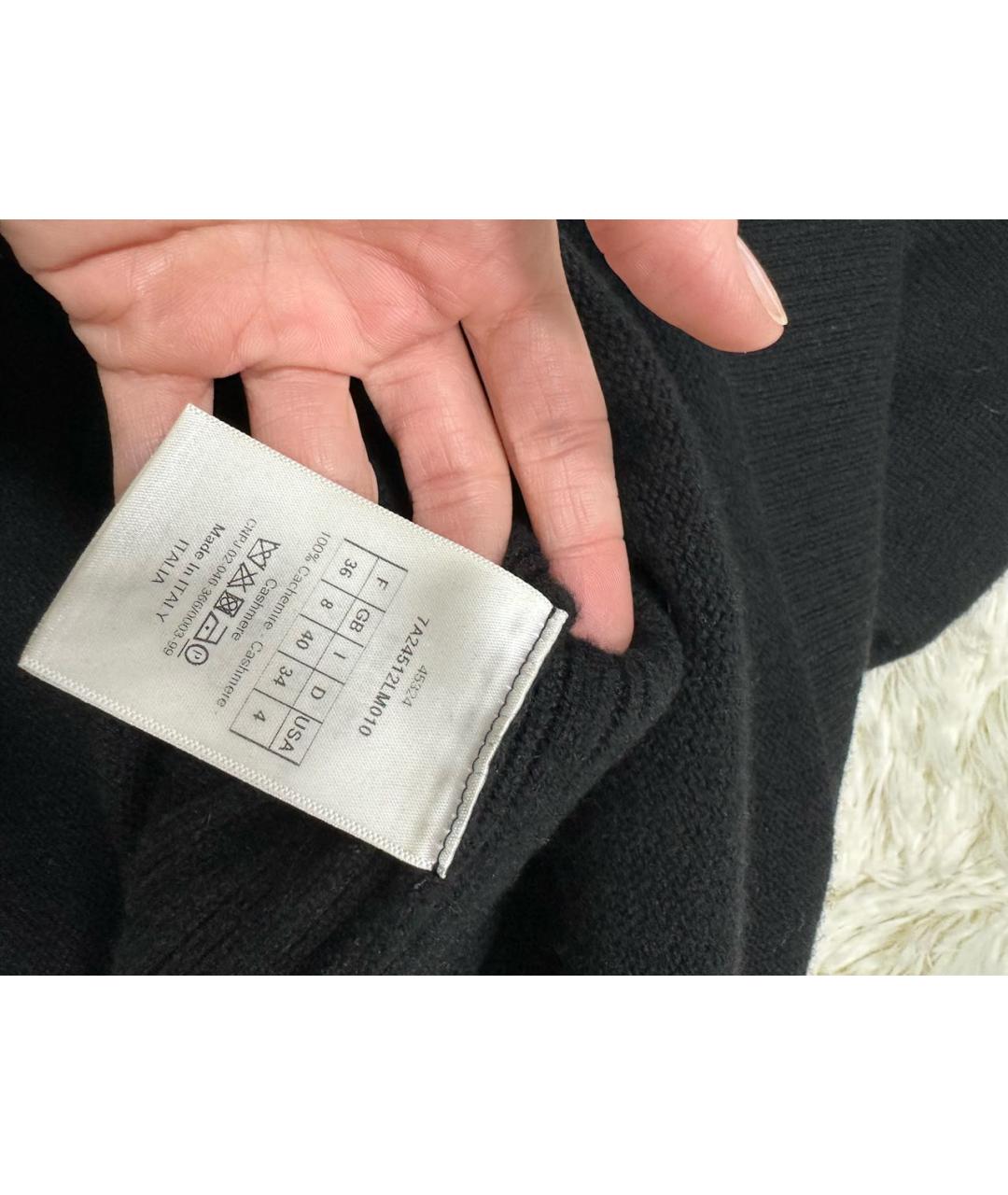 CHRISTIAN DIOR Черная кашемировая жилетка, фото 4