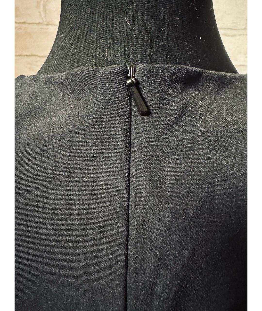 THEORY Черное кожаное коктейльное платье, фото 6