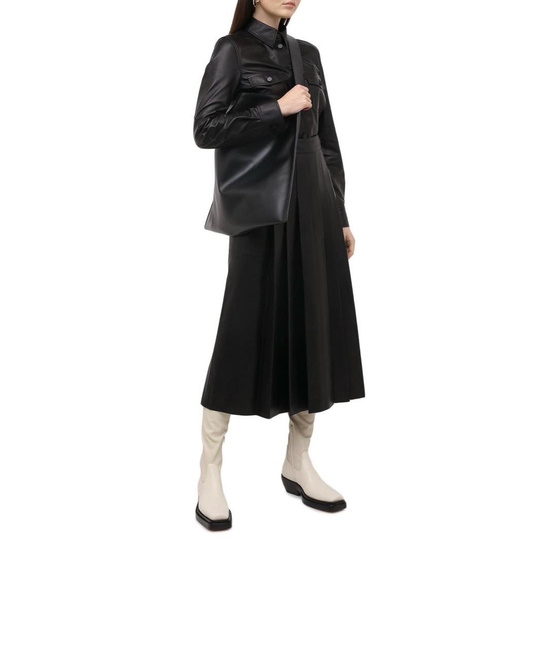 BOTTEGA VENETA Белые кожаные ботфорты, фото 6