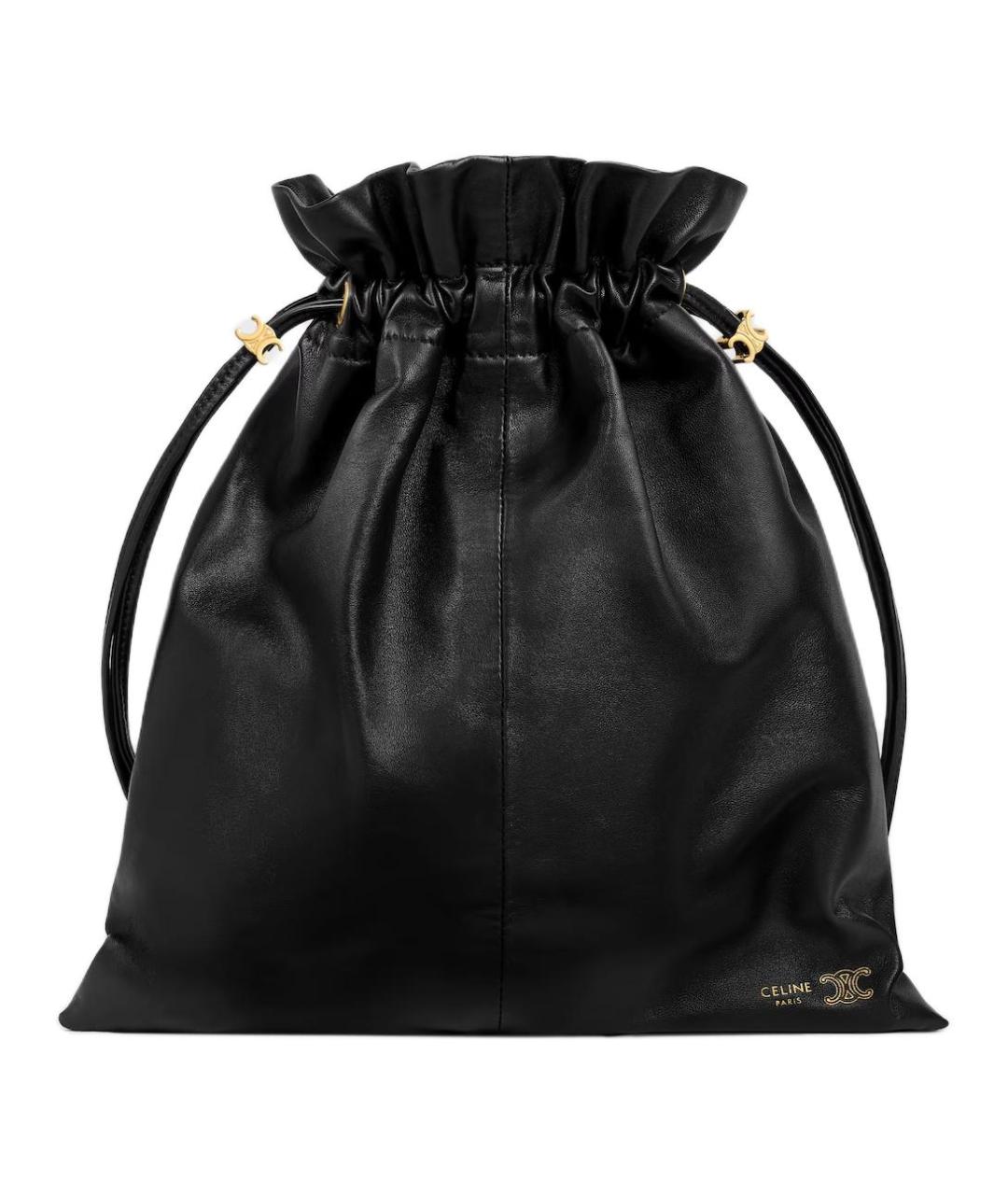 CELINE Черная кожаная сумка через плечо, фото 1