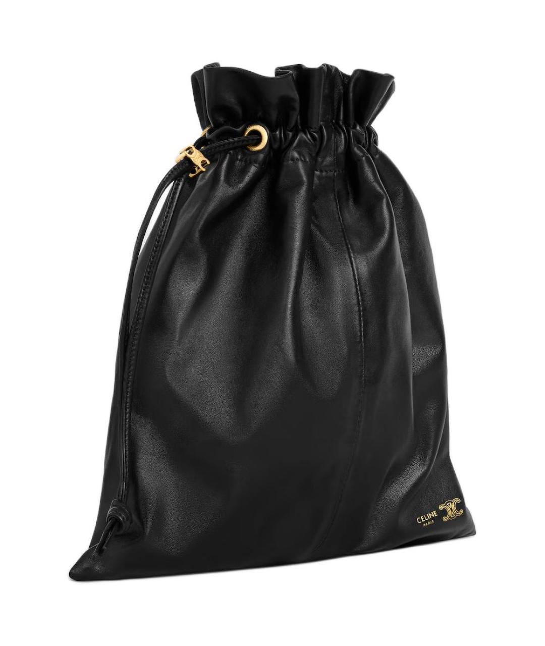 CELINE Черная кожаная сумка через плечо, фото 2