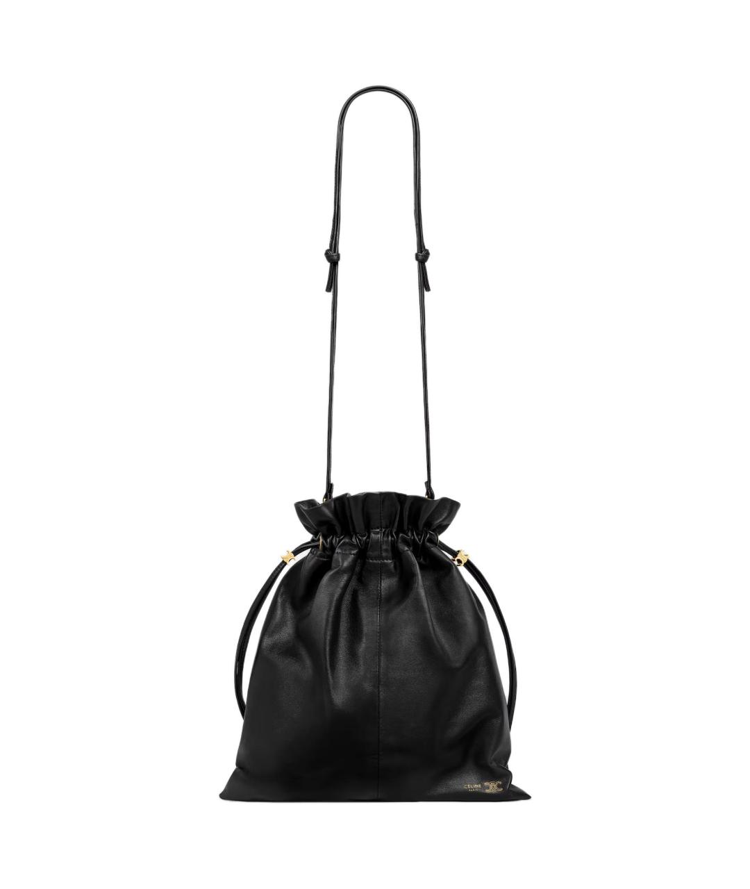 CELINE Черная кожаная сумка через плечо, фото 4