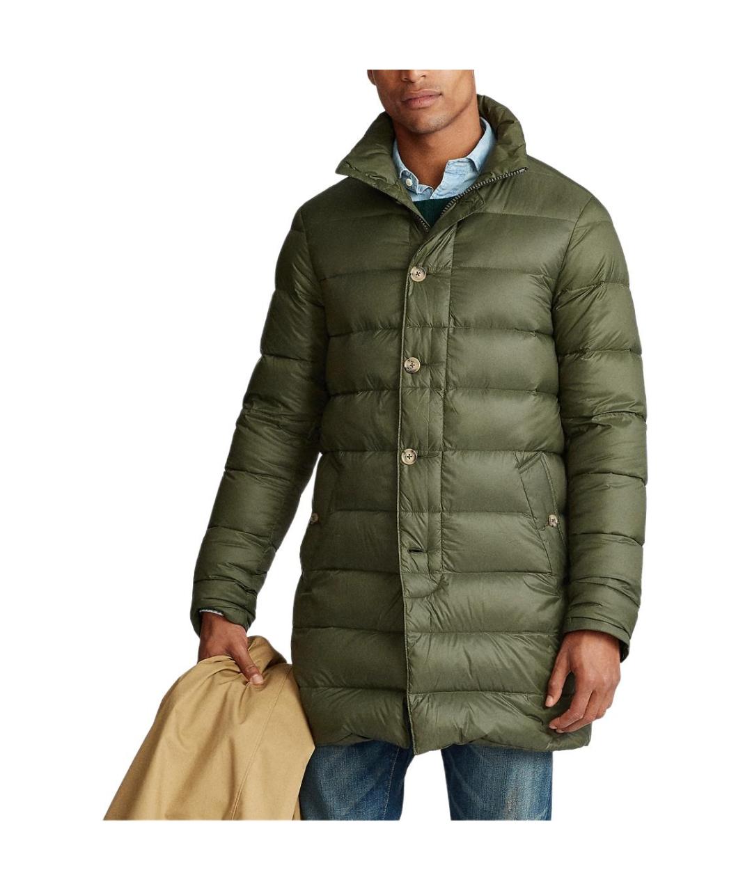 POLO RALPH LAUREN Бежевый полиамидовый пуховик, фото 5