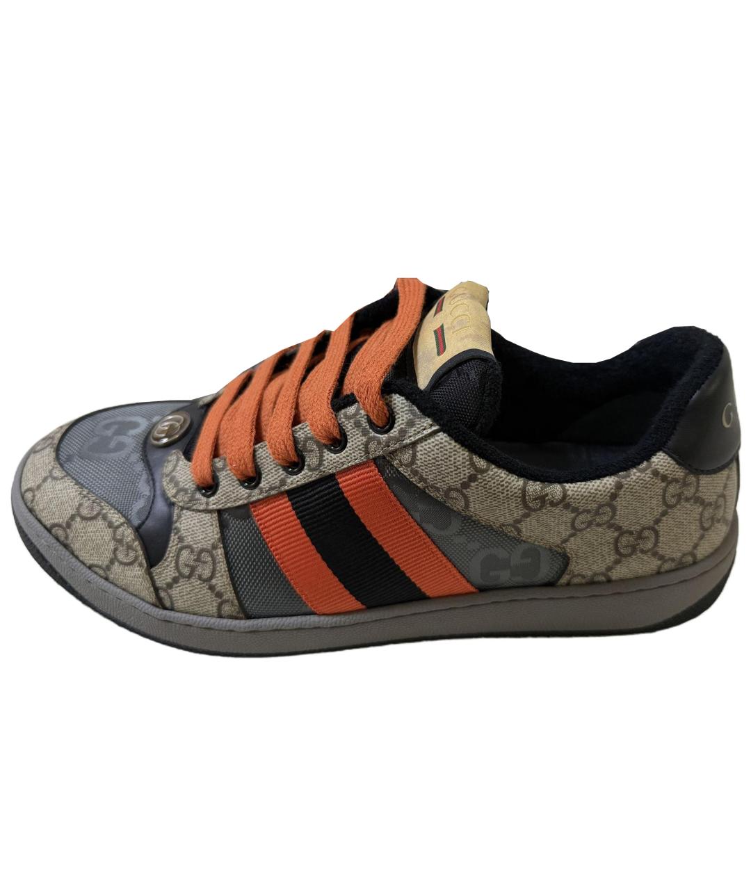 GUCCI Бежевые низкие кроссовки / кеды, фото 6