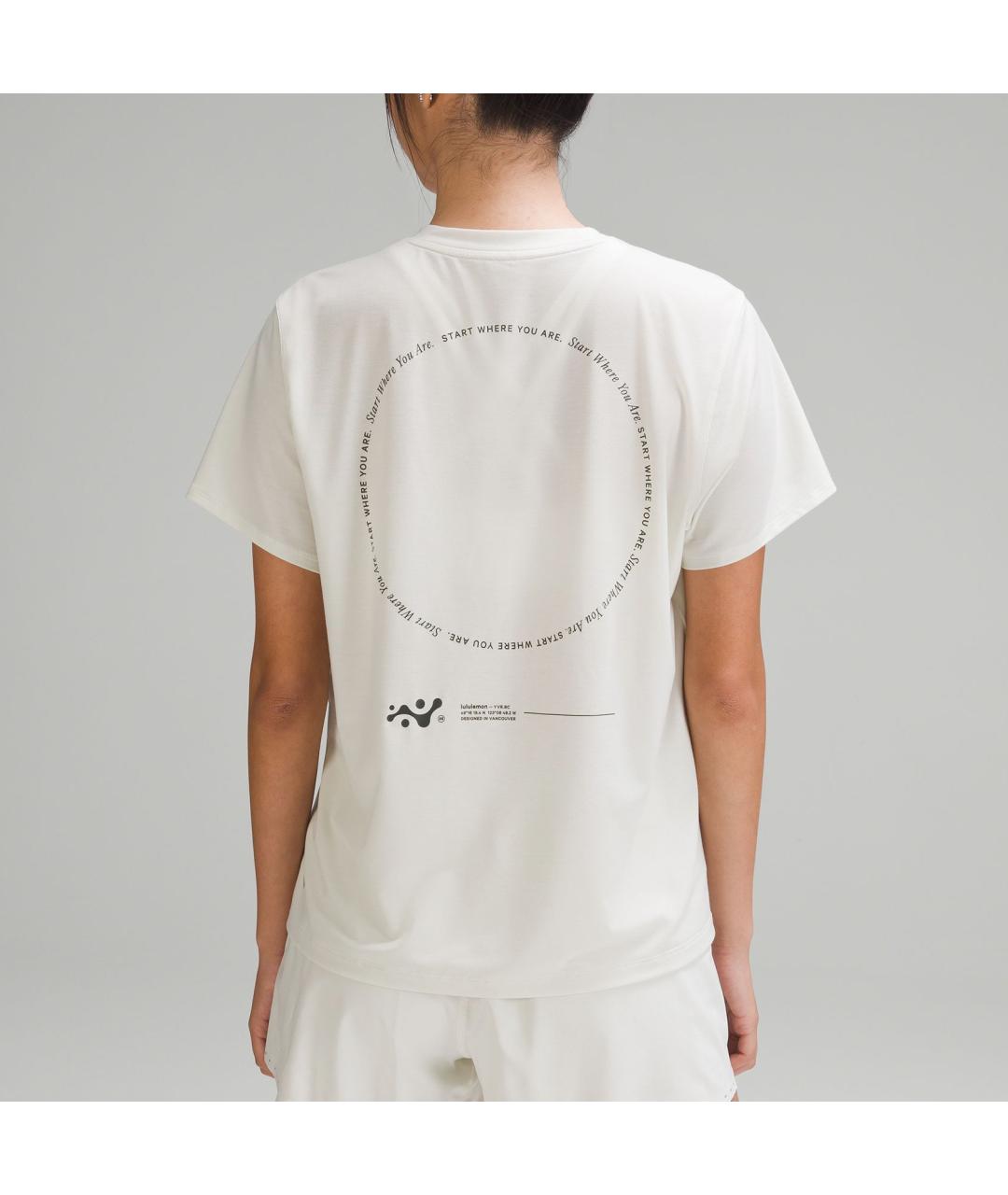 Lululemon Белая хлопковая футболка, фото 4