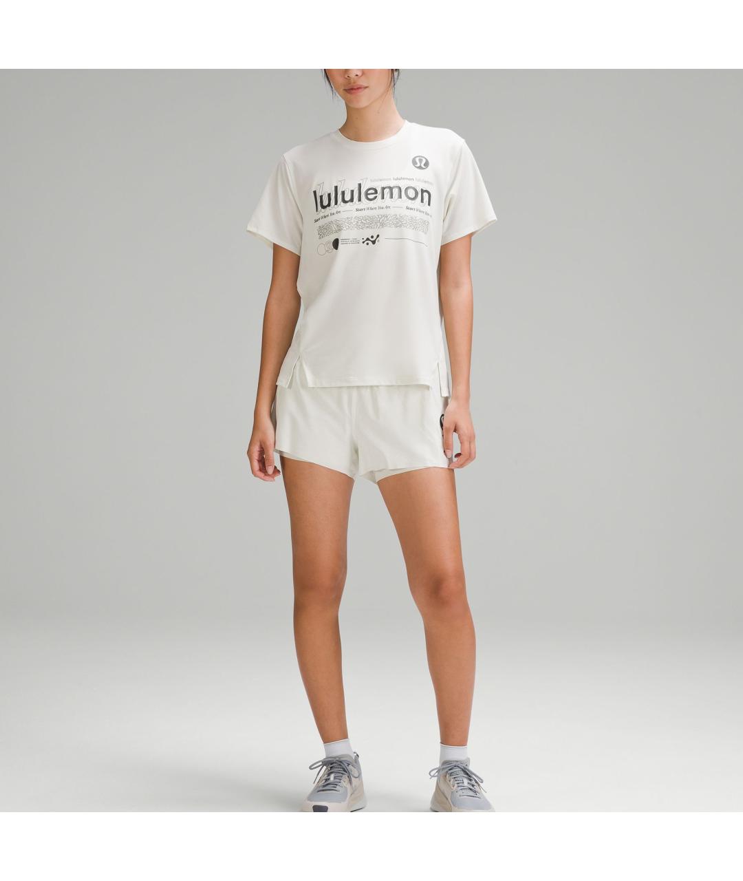 Lululemon Белая хлопковая футболка, фото 5