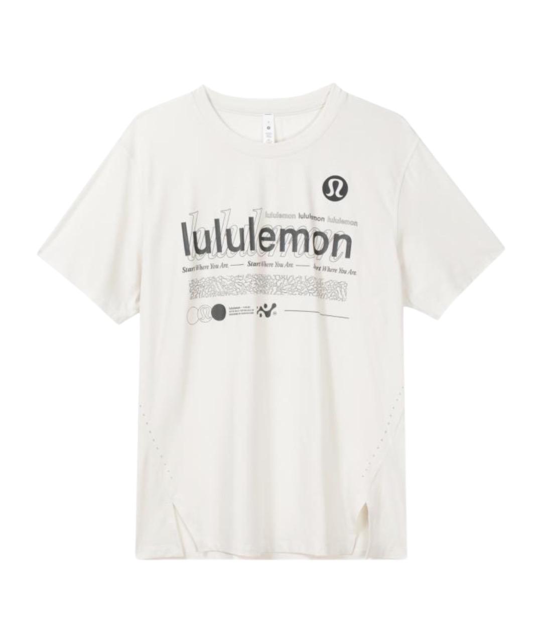 Lululemon Белая хлопковая футболка, фото 1
