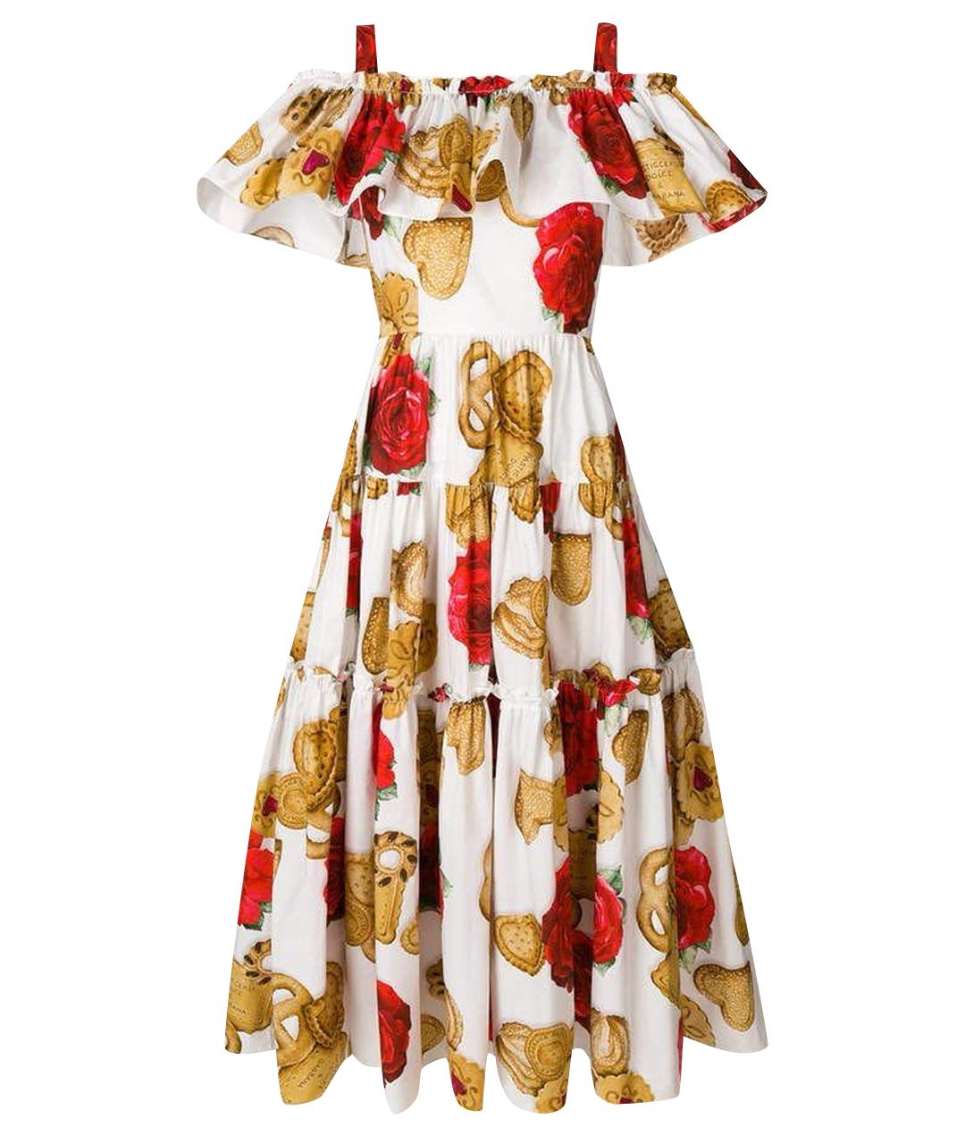 DOLCE&GABBANA Мульти хлопковое вечернее платье, фото 1