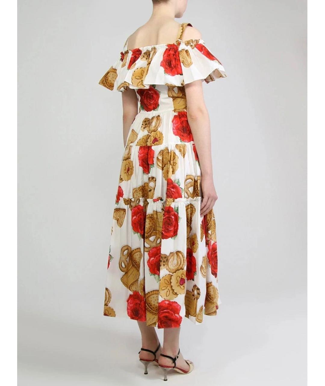 DOLCE&GABBANA Мульти хлопковое вечернее платье, фото 5