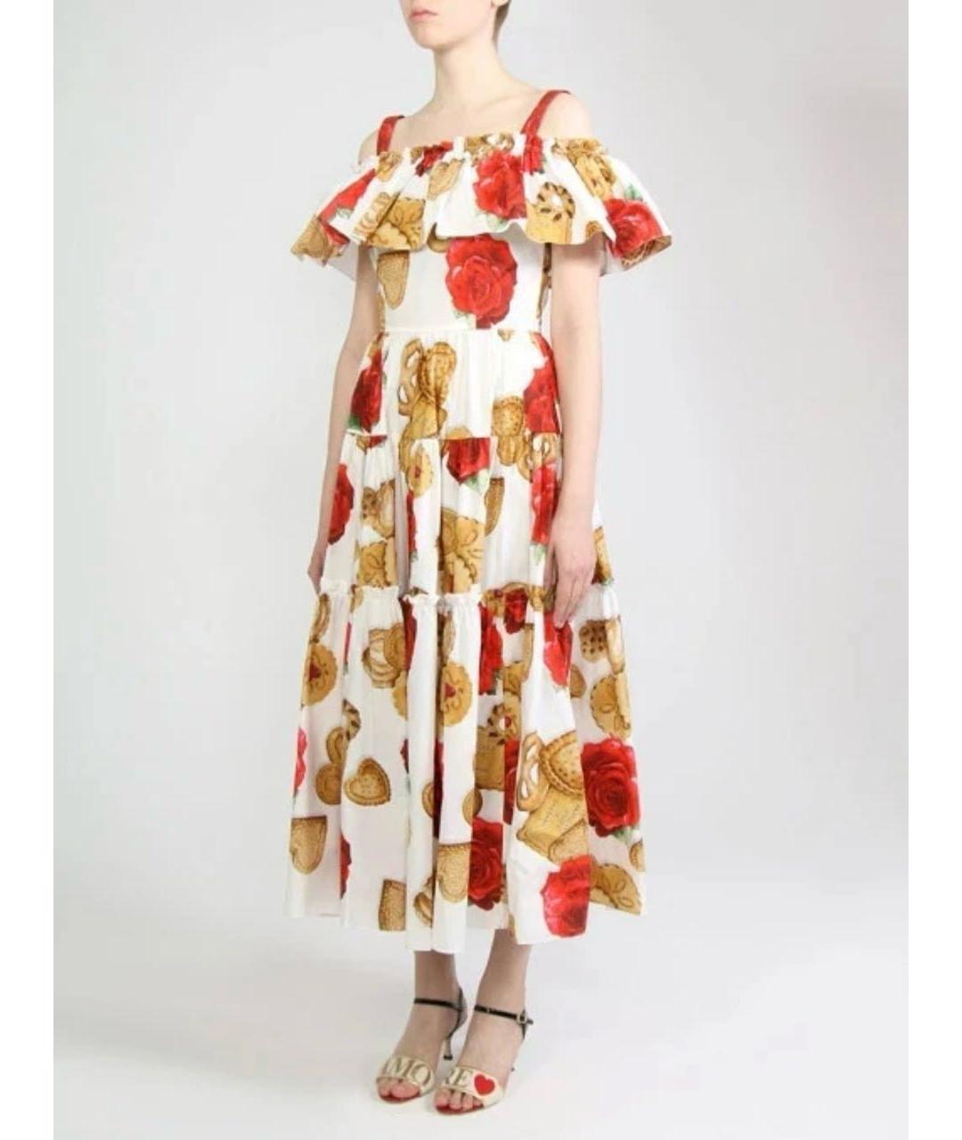 DOLCE&GABBANA Мульти хлопковое вечернее платье, фото 6