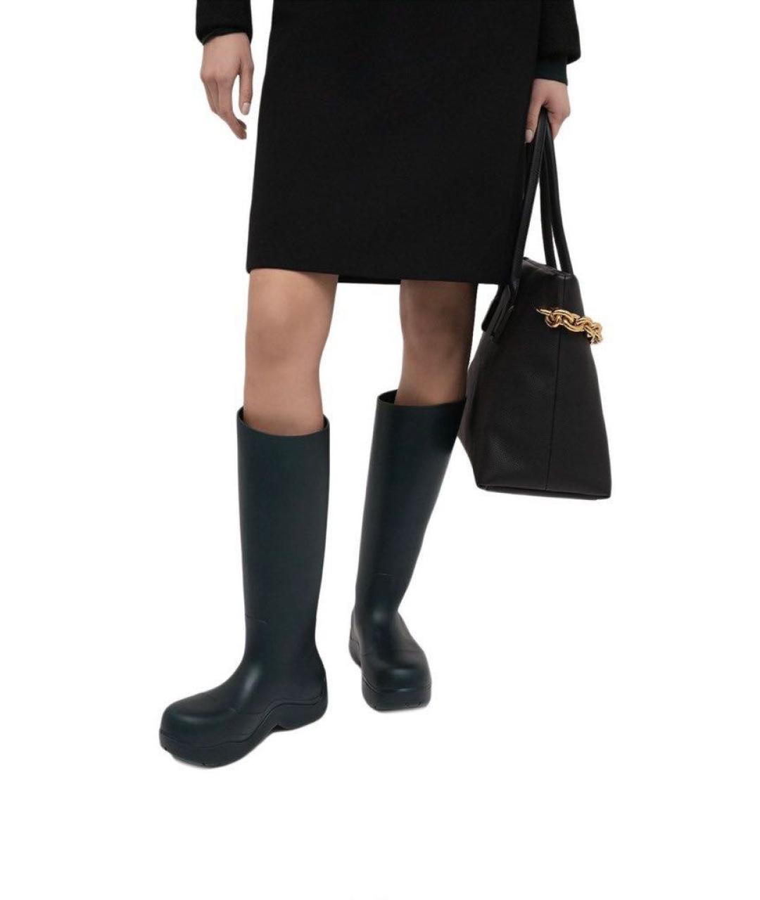 BOTTEGA VENETA Зеленые резиновые сапоги, фото 5