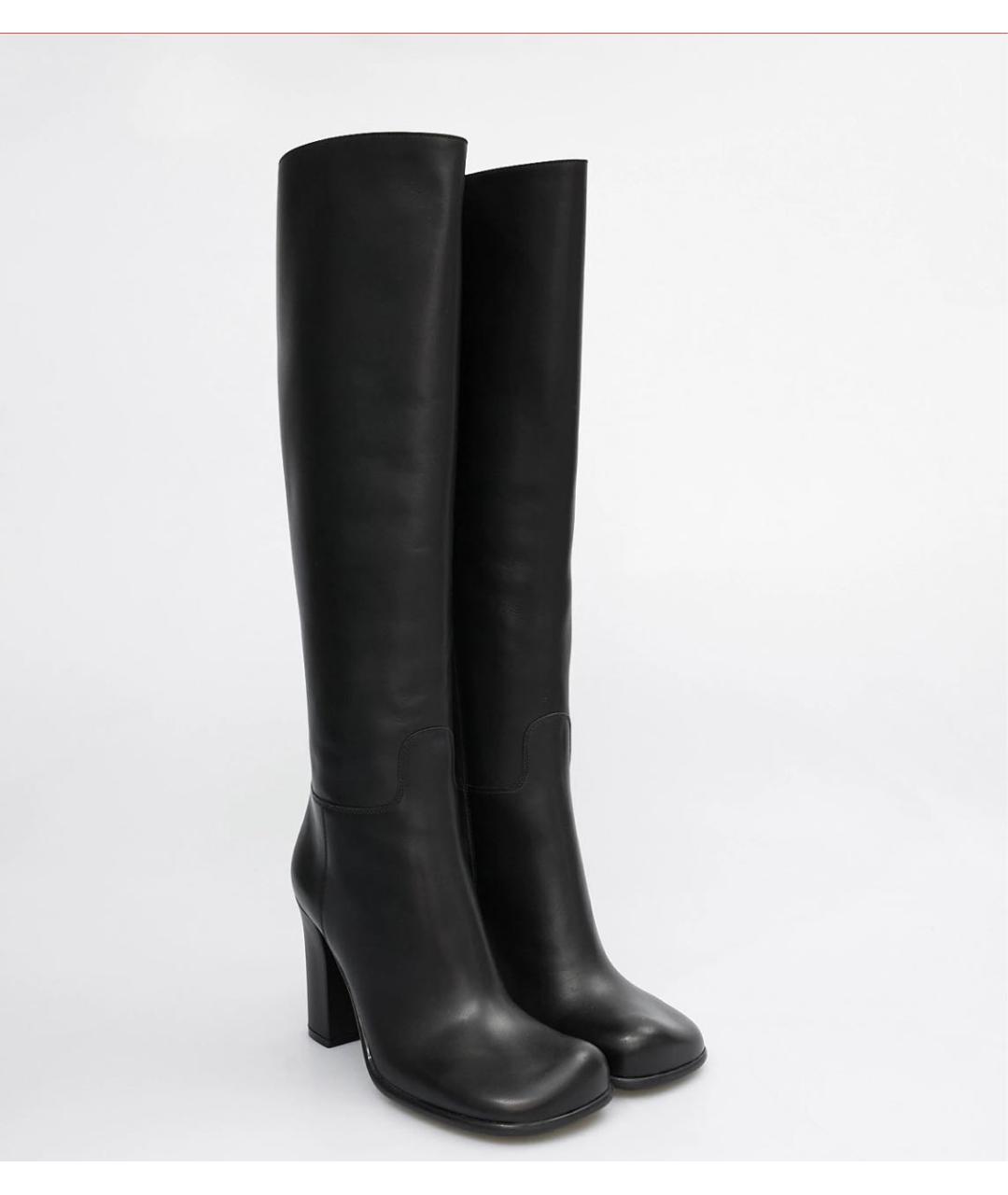 BOTTEGA VENETA Черные кожаные сапоги, фото 2